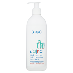 Washing Gel and Shampoo for Children, Ziaja, Hydrates and Cares for Hair and Skin, 400ml