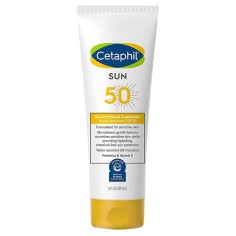 Face and Body Sun Protection Cream, Cetaphil, Sheer Mineral Sunscreen, against UVA and UVB, SPF 50, 89ml