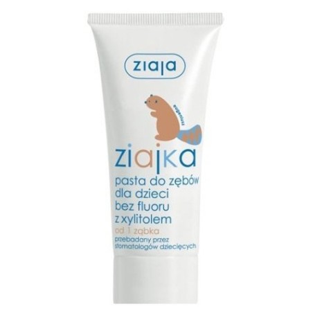 Pasta de Dinti pentru Copii, Ziaja, Ziajka, Sustine Remineralizarea Smaltului, cu Xilitol, fara Fluor, 50ml