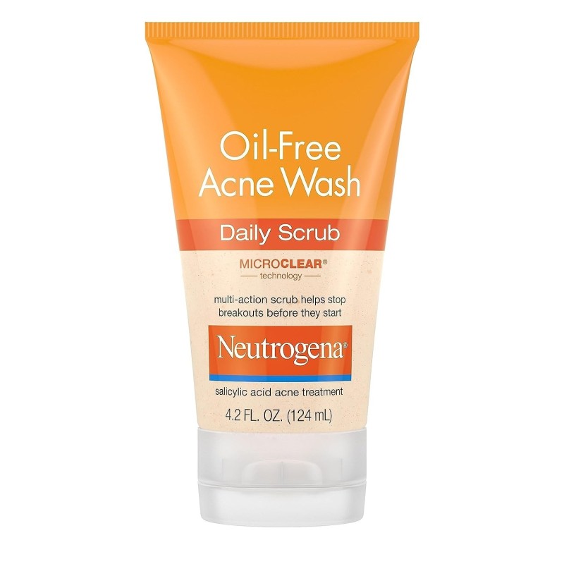 Gel de Fata, Neutrogena, Acne Face Scrub, Efect Exfoliant pentru Tratarea Acneei, cu Acid Salicilic 2%, 124ml