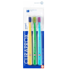 Set Periute de Dinti, Curaprox, Smart Trio Pack, 7600, pentru Curatare Delicata si in Profunzime, Culori Diverse, 3 buc