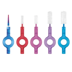 Set Periute Interdentare, Curaprox, Kit de Buzunar, Marimi Diferite, Maner Plastic Inclus, 5 buc