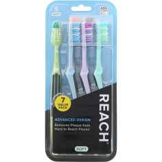 Set Periute de Dinti, Reach, Advanced Design, Peri Dispusi de 2 Randuri, Soft, Culori Diverse, 7 buc