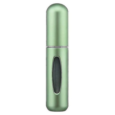 Fiola Parfum, Zamo®, cu Pulverizator, din Sticla si Metal, Reincarcabila, 8.1 x 1.7cm, Capacitate 5ml, Culoare Verde
