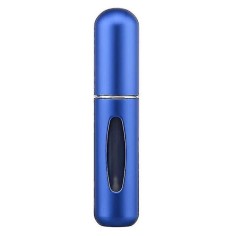 Fiola Parfum, Zamo®, cu Pulverizator, din Sticla si Metal, Reincarcabila, 8.1 x 1.7cm, Capacitate 5ml, Culoare Albastra