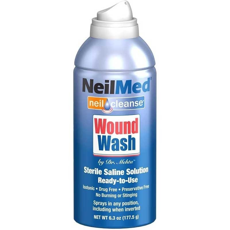 Solutie Salina, NeilMed, Cleanse Sterile Wound Wash, Izotonica, pentru Tratarea Ranilor si Zgarieturilor, 177.5gr