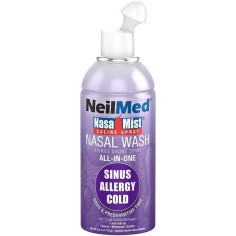 Spray Nazal, NeilMed, NasaMist All in One Multi Purpose, Izotonic, cu Solutie Salina, Calmeaza, Hidrateaza si Curata, 177.6gr