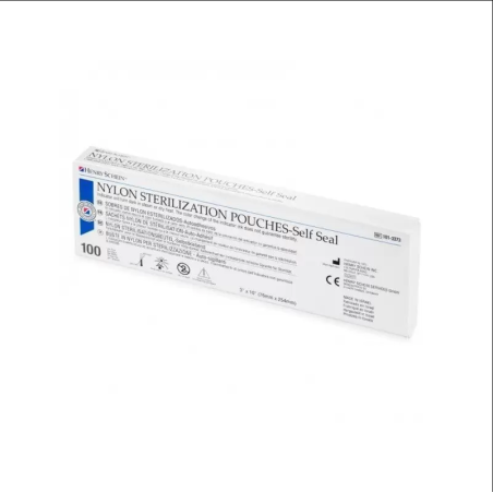 Pungi de Sterilizare Pupinel, Henry Schein, pentru Cabinete Stomatologice, Autosigilante, din Nylon, 76mm X 254mm, 100buc