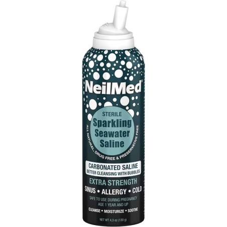 Spray Nazal, NeilMed, Hipertonic, cu Apa de Mare Carbogazoasa, Curata, Desfunda si Trateaza Caile Nazale, 125ml