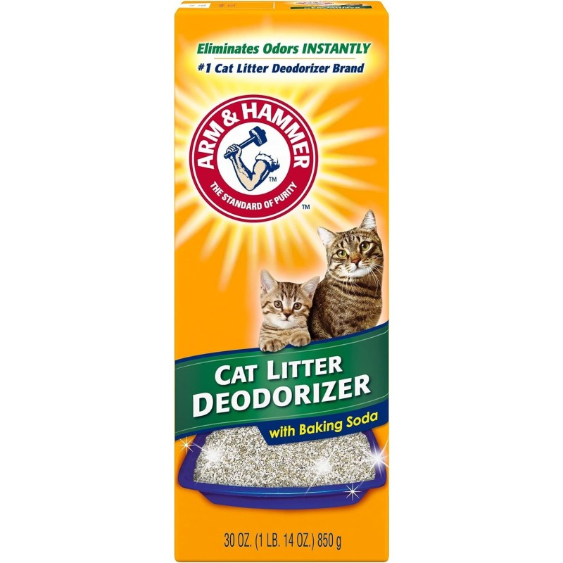 Odorizant pentru Litiera, Arm & Hammer, Cat Litter, Eliminarea Mirosului prin Bicarbonat de Sodiu, 850gr