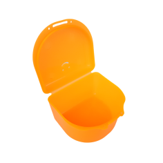 Storage Box, ZAMO®, for Prosthesis, Dental Appliance, Dental Work, Large Size, Orange Color