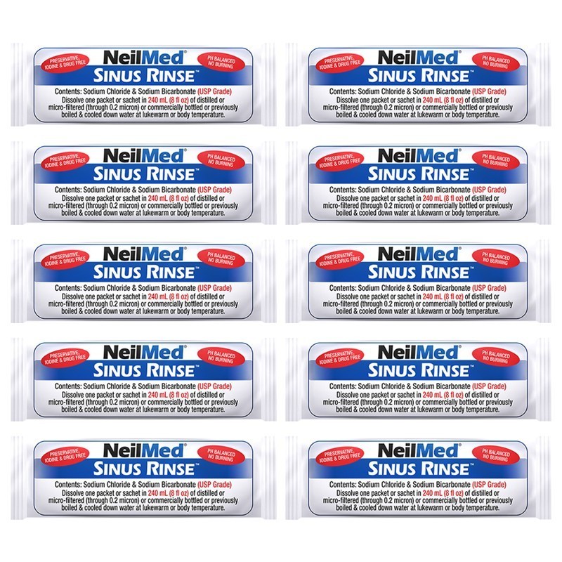 Solutie Salina, Neilmed, Sinus Rinse, Ingrediente Naturale, pentru Irigator Nazal, 10 plicuri x 2.4gr