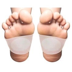 Set 2x Talpici Ortopedice, Zamo®, Adjuvant in Platfus si Fasceita Plantara, din Silicon, Culoare Alba