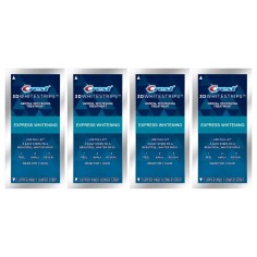 Set 4x Plicuri, Benzi Albirea Dintilor, Crest 3D White, 1-Hour Express, Nivel Albire 12, 4 zile