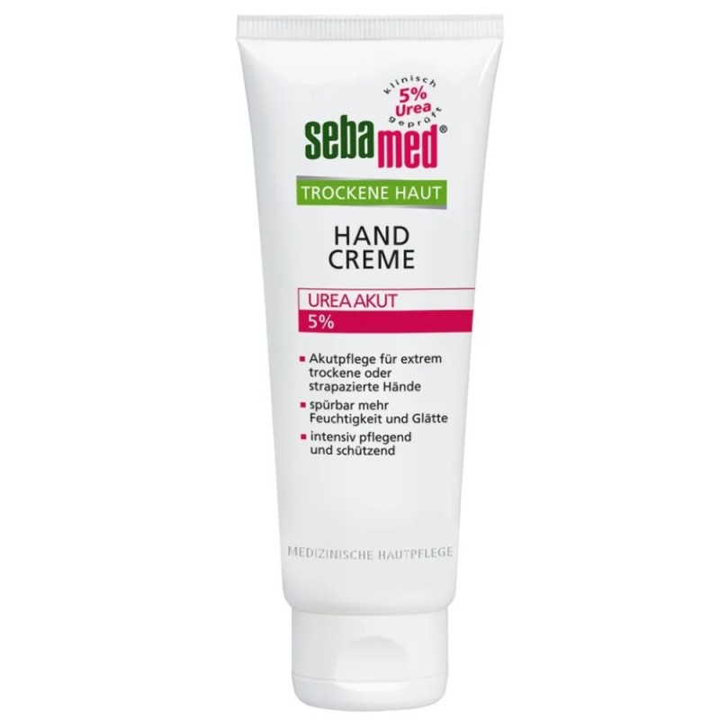 Crema de Maini, Sebamed, Hand Creme, Uree 5%, pentru Hidratare Intensa, pentru Piele foarte Uscata, 75ml