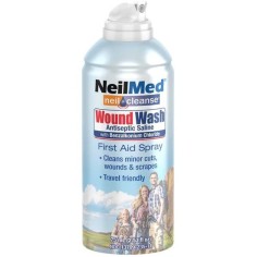 Solutie Salina, NeilMed, Wound Wash, Izotonica, pentru Tratarea Ranilor, Sterila, fara Conversanti, 75ml