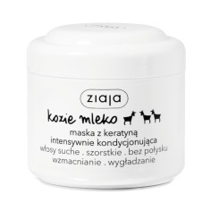 Masca de Par, Ziaja, cu Lapte de Capra, pentru Hidratare Intensa, Regenereaza intens Structura Parului Deteriorat, 200ml