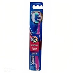 Toothbrush, Oral-B, 5 Way Clean, Complete, Multi-Protection, Medium, Purple Color
