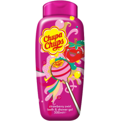Gel de Dus pentru Copii, Chupa Chups, Curata si Hidrateaza Delicat Pielea, Aroma de Capsuni, Non-iritant, 300ml