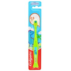 Periuta de Dinti Copii, Colgate, 2-5 ani, Extra-Soft, model Dinozaur, Culoare Verde