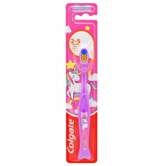 Periuta de Dinti Copii, Colgate, 2-5 ani, Extra-Soft, model Inorog, Culoare Mov