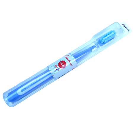 Periuta de Dinti Manuala, Candere, Deep Clean, Periaj Profund si Delicat, cu Penar Calatorii, Peri Moi, Culoare Mov