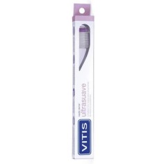 Periuta de Dinti, Vitis, Ultrasuave, impotriva Placii Bacteriene, pentru un Periaj Foarte Delicat, cu Capac Calatorii, Culoare M