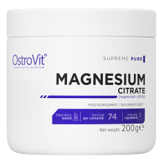Supliment Alimentar, OstroVit, Citrat de Magneziu, pentru Sistemul Cardiovascular, Muscular, Nervos, Pulbere, 200gr