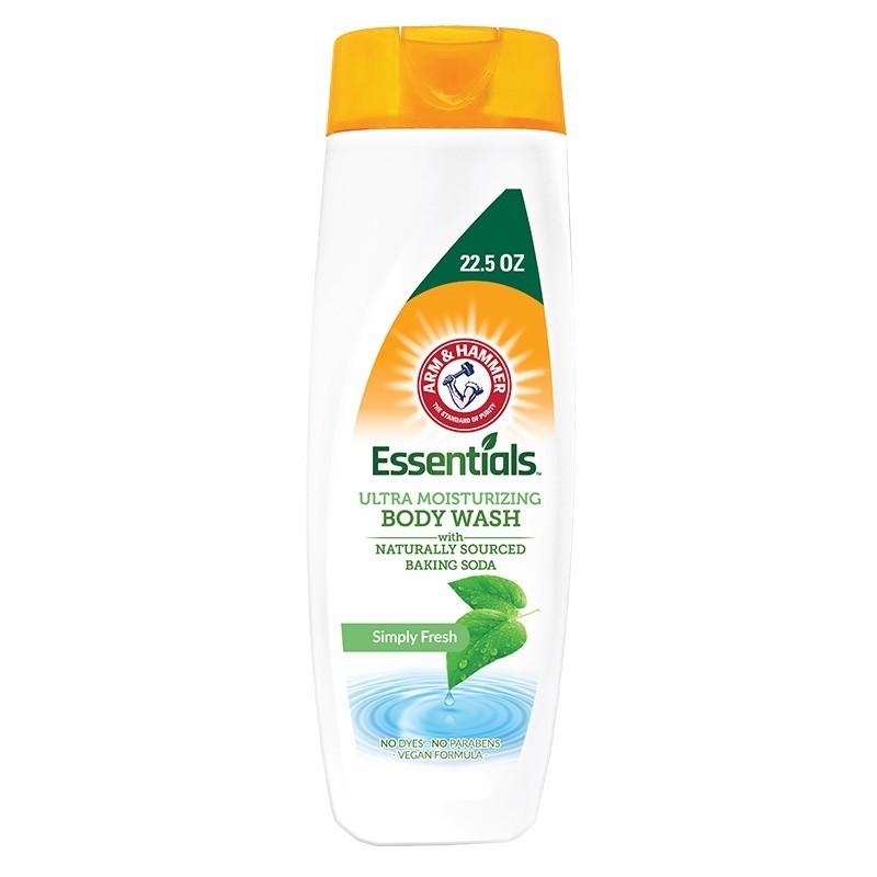 Gel de Dus, Arm & Hammer, Essentials, Simply Fresh, Elimina Mirosul cu Bicarbonat de Sodiu, 354.8ml