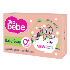 Sapun pentru Bebelusi, Teo Bebe, Baby Soap, cu Aroma de Aloe Vera, Hipoalergenic, 75gr