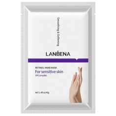 Manusi Exfoliante pentru Maini, Lanbena, cu Lavanda, Efect Hidratare si Catifelare, Utilizare 60min, 1 Pereche, 40gr