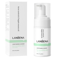 Spuma de Curatare, Lanbena, impotriva Acneei si Eruptilor Cutanate, pentru Ten Sensibil, cu Acid Salicilic Vegetal 5%, 100gr