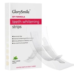 Set of 14x Teeth Whitening Strips, Glory Smile, HP Formula, Vegan-Friendly, Intensive Effect, 14-Day Treatment