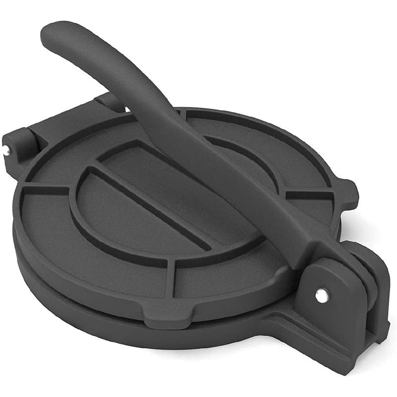 Presa Manuala, Zamo®, Diametru 16x16cm, pentru Tortilla, Raviolli sau Galuste, din Metal, Culoare Neagra
