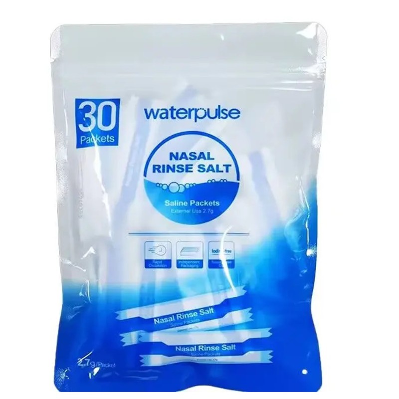Solutie Salina, Waterpulse, Nasal Sinus Rinse, Ingrediente Naturale, pentru Irigator Nazal, 30 plicuri x 2.7gr