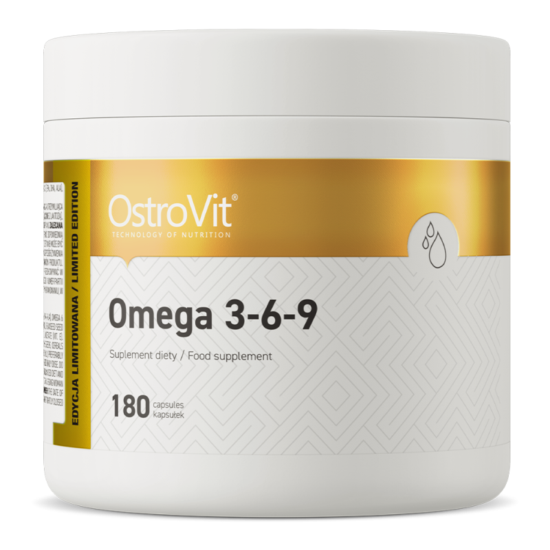 Supliment Alimentar, OstroVit, Omega 3-6-9, Ajuta Activitatea Sistemului Nervos, 180 capsule