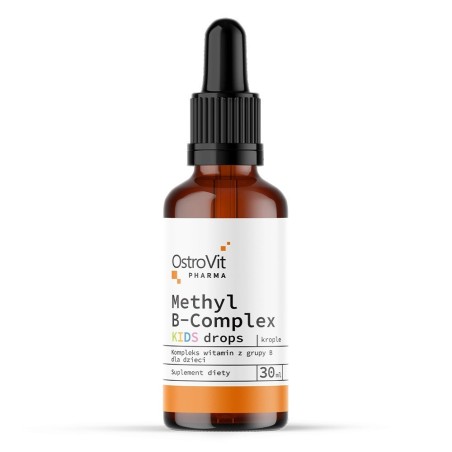Supliment Alimentar, OstroVit, Methyl B-Complex Kids, pentru Sistemul Imunitar si Sistemul Nervos, Picaturi, 30 ml