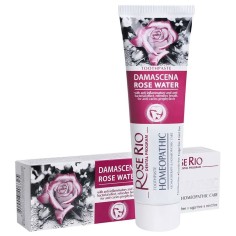 Pasta de Dinti, Rose Rio, Homeopathic, Rosa Damascena, Efect Antibacterian si Antiinflamator, cu Extract de Trandafir, 65ml