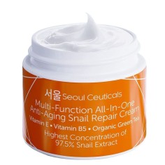 Crema de Fata, Seoul Ceuticals, Snail Mucin 97.5%, pentru Ten Uscat si Sensibil, efect Reparator si Hidratant, 60gr