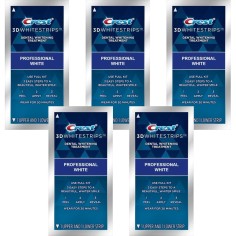 Set 5x Plicuri, Benzi Albirea Dintilor, Crest 3D Whitestrips, Professional White, 10% Concentratie