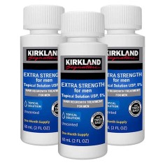 Set Tratament, Perrigo, Kirkland Signature, 5%, pentru Stimularea Cresterii Parului si a Barbii, Pipeta Inclusa, 3 x 60ml