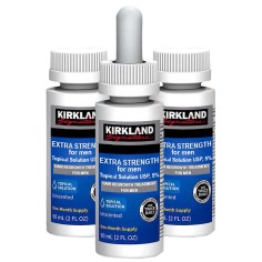 Set Tratament, Kirkland, Stimuleaza Cresterea si Opreste Caderea Parului, Pipeta Inclusa, 3 x 60ml