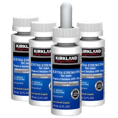 Set Tratament, Kirkland, Stimuleaza Cresterea si Opreste Caderea Parului, Pipeta Inclusa, 4 x 60ml