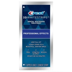 Plic, Benzi Albirea Dintilor, Crest, 3D White, Professional Effects, Nivel Albire 18, 1 Zi