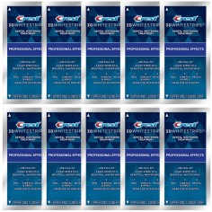 Set 10x Plicuri, Benzi Albirea Dintilor, Crest 3D Whitestrips, Professional Effects, Nivel Albire 18