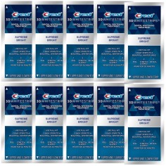 Set 10x Plicuri, Benzi Albirea Dintilor, Crest 3D Whitestrips ,Supreme Flexfit, 14% Concentratie