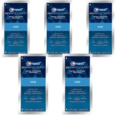 Set 5x Plicuri, Benzi Albirea Dintilor, Crest 3D Whitestrips, Classic Vivid, Nivel Albire 7