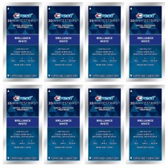 Set 8x Benzi Albirea Dintilor, Crest, 3D White, Brilliance White, Nivel Albire 9, 16 zile