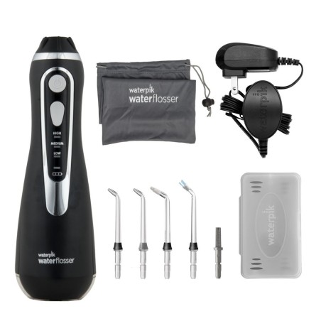 Oral Irrigator / Douche, Waterpik, WP-562, Black, wireless, 4 Tips Included, 3 Levels, 210ml Tank, 360 Rotation