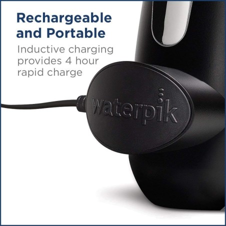 Oral Irrigator / Douche, Waterpik, WP-562, Black, wireless, 4 Tips Included, 3 Levels, 210ml Tank, 360 Rotation